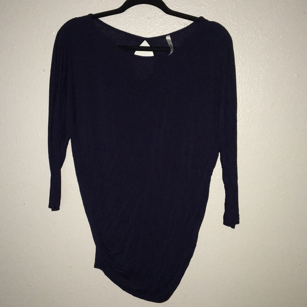 2 for $6 1-Blue scrunched blouse💙